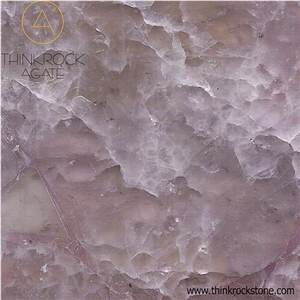 Gemstone Tiles, Polished Rose Crystal Backlit Semipercious Slabs