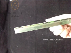 Green Amazonite Gem Stone Glass Compostie Slabs