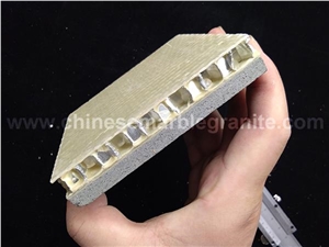 Honed Grey Sandstone Veneer Aluminium Honeycomb Core Plastic Panel