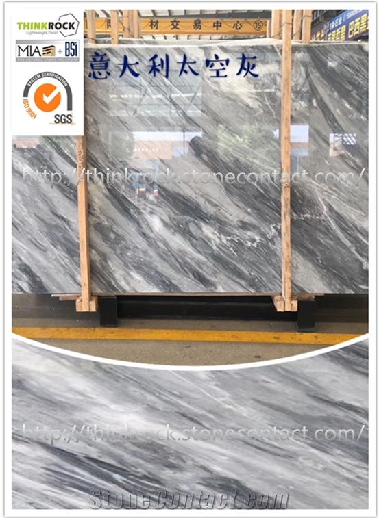 Italian Space Ash Grey Marble Wall Cladding Floor Covering Tile