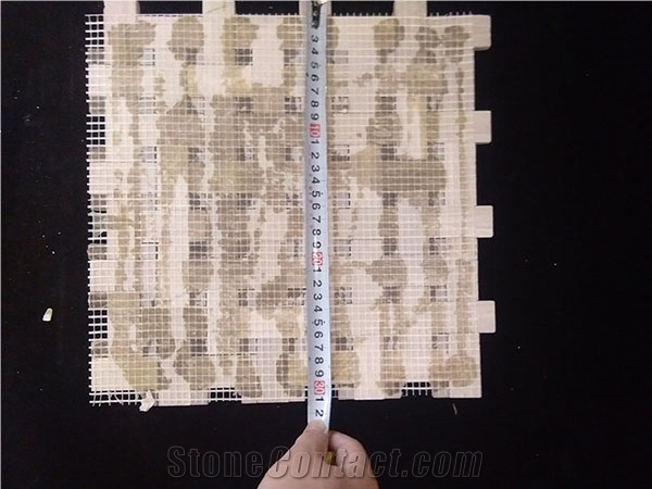 Marble Mix Mosaic, Natural Honed Beige Mosaic Stone Chips