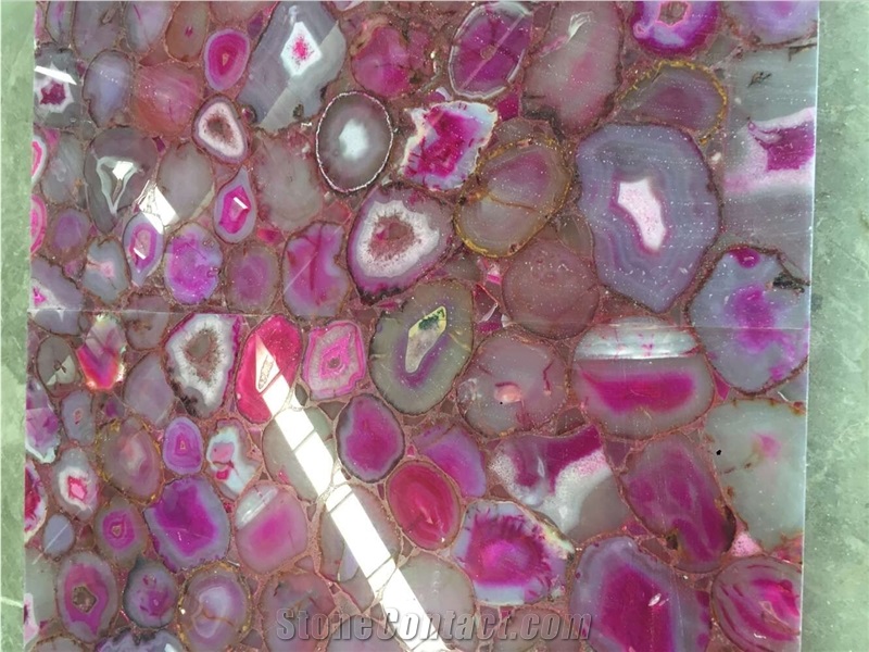 Pink Agate/Gemstone Slabs/Semiprecious Stone Slabs/Gemstone Tiles