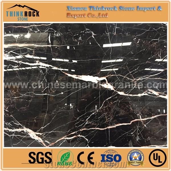 Quite Durable White River Veins Black Marble Wall Covering Tiles