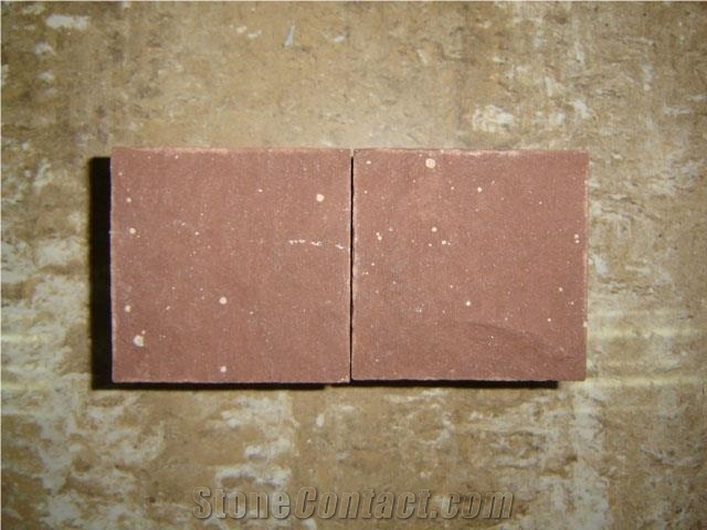 Red Sandstone Cobbles Cube