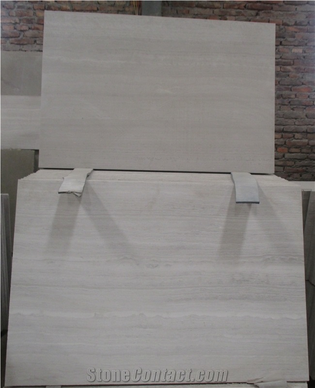 Teakwood White Wood Grain Vein Marble Wall Cladding Floor Tiles Slabs