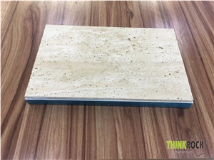 Travertine Composite with Glass Panels,Honeycomb