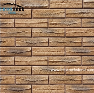 Weathered Faux Brick Wall Cladding, with Split Rock Surface Bricks
