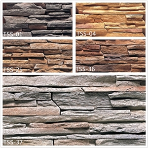 Wide Reef Ledger Stone, Thick Reef Stacked Stone Panels， Ledge Stone