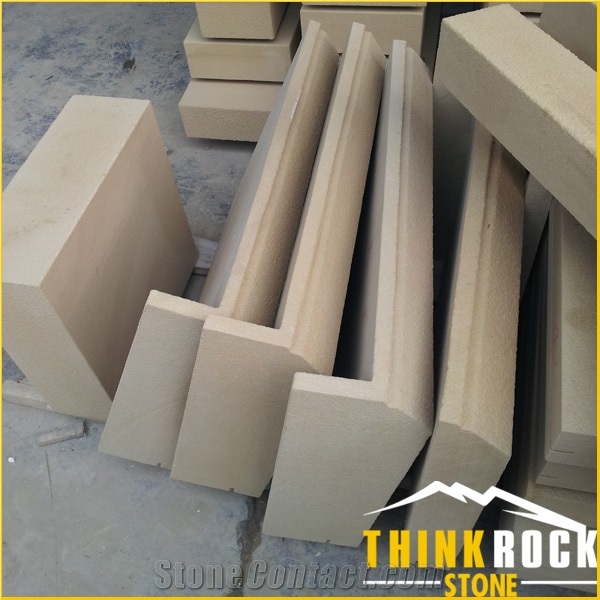 Yellow Sandstone Column,Blocks and Capping, Sandstone Slab ＆Tile.