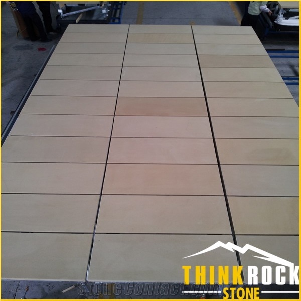 Yellow Sandstone Used for Wall Cladding