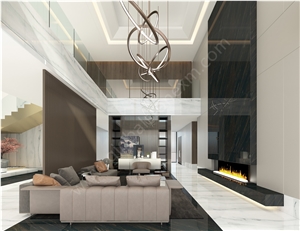 Atlantis White, Elegant White Marble Slabs for Hotel & Interior Decor