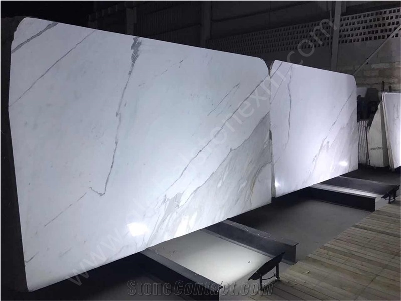 Calacatta Whitle Marble Slabs for Luxury Hotel Interior Decorations