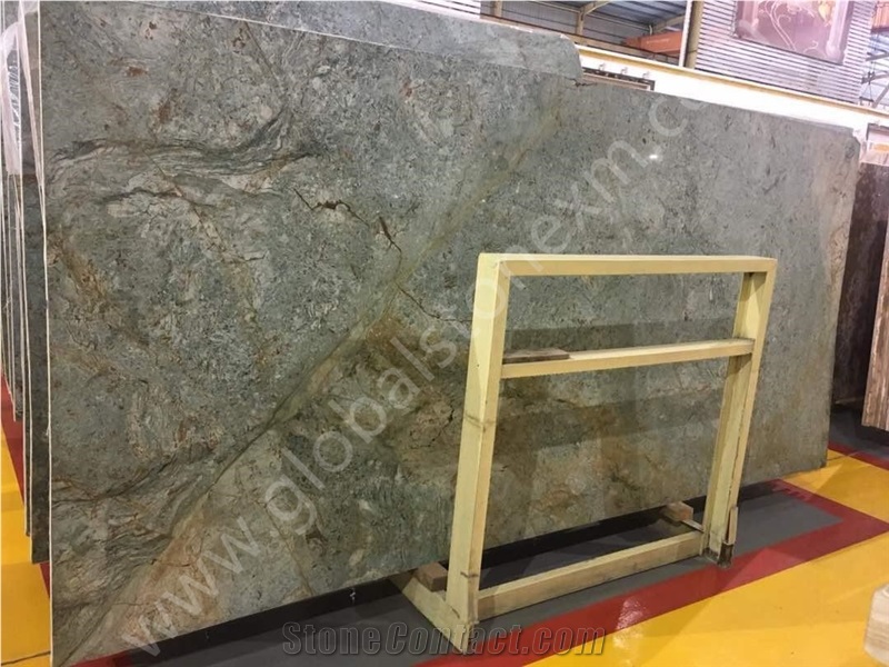 Exceptional Quality Blue Riff Green Marble Slabs Kitchen Countertops