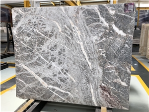 High Quality Veiny Grey Marble Slab Tiles Fior De Pesco Hotel Project