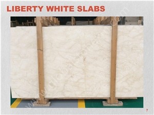 Veiny Liberty White Marble Slabs Tiles for Kitchen Countertops Vanity Tops