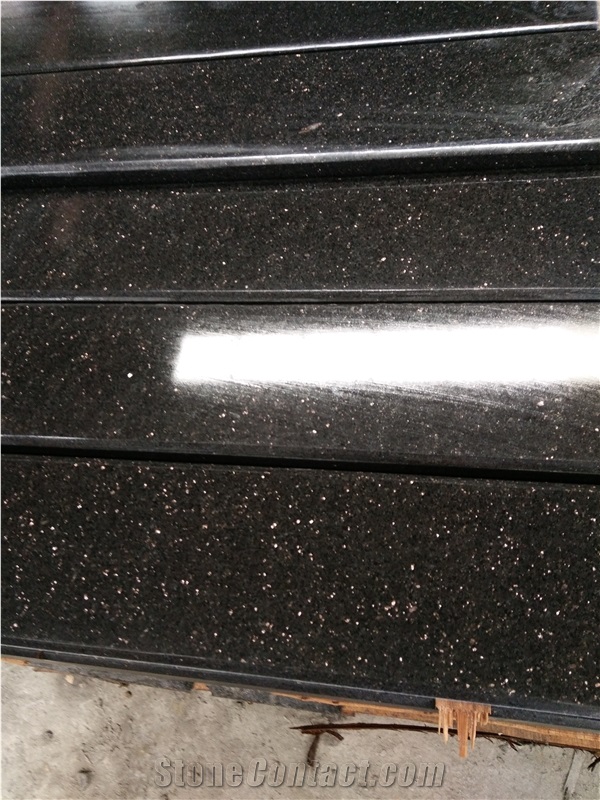 Black Galaxy Granite Slab and Tiles,Black Granite Flooring and Walling