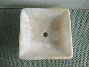China Beige Onyx Basin,Honey Onyx Stone Wash Bowls,Onyx Wash Basin