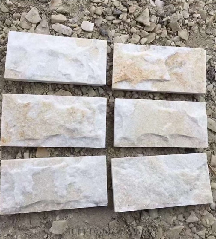 Natural White Quartzite Stone,Veneer Stone Stacked Stone Wall Cladding