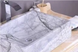 White Cararra Marble Kitchen Sinks,Bathroom Sinks,Stone Vessel Sinks