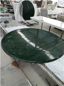 Custom Design Furniture Green Flower Marble Dinner Tables Round Table Top