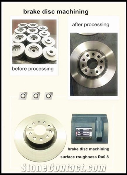 Natural Stone Cbn Inserts for Brake Disc Machining