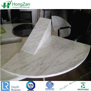 White Marble Countertop Honeycomb Panel Kitchen Tops