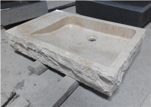 Beige Marble Bathroom Sinks Basins Square Rectangle Kitchen Sinks