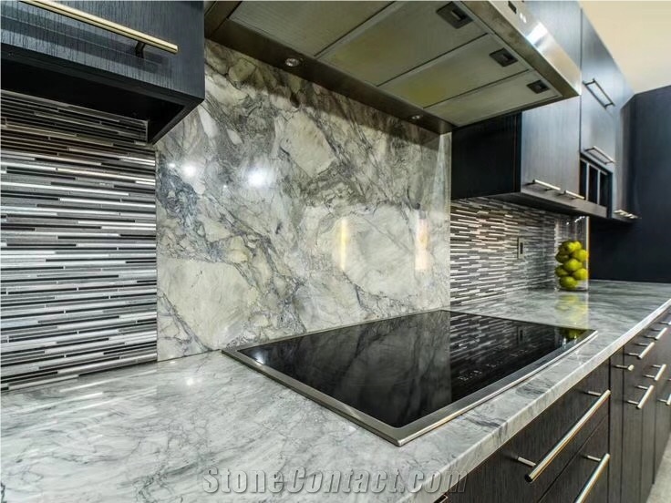 Bianco Calacatta Grey Marble Kitchen Countertops,Worktops,Desktops