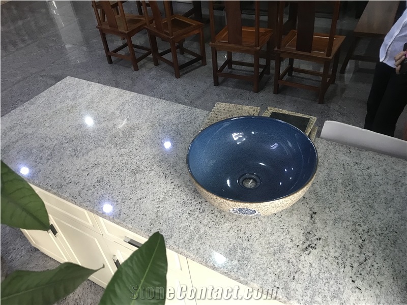 Bianco Kashmere White Granite Reception Table Work Design Tops