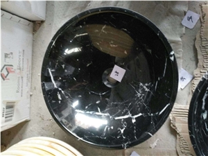 Black Cloud Marble Round Bathroom Basins,Wash Bowls,Round Sinks