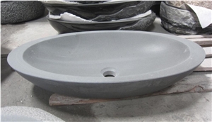 Blue Limestone Stone Oval Basins,Round Wash Bowls, Vessel Sinks