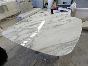 Calacatta Gold Natural White Marble Square Table Tops,Coffee Table