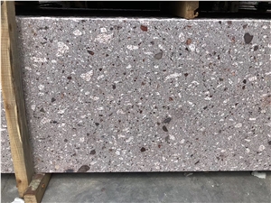 China Grey Porphyry Purple Point Gray Hemp Granite Slabs,Floor Tiles
