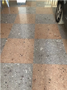 China Purple Porphyry Purple Point Grey Hemp Granite Slabs,Floor Tiles