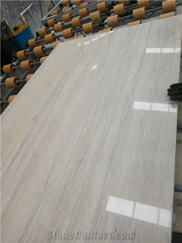 Ginkgo Wood Grain Wooden Beige Marble Slabs,Wall Floor Polished Tiles