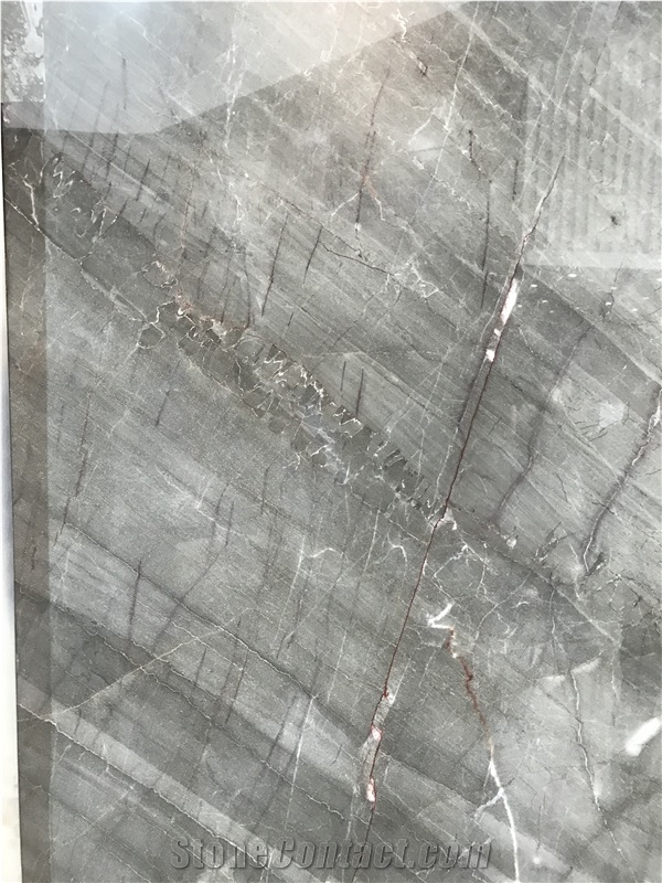 Gold Bricks Grey Marble Slabs,Polished Wall Floor Tiles,Cut-To-Size