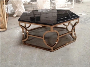 Nero Black Marquina Marble Table Tops,Reception Desk,Coffee Table