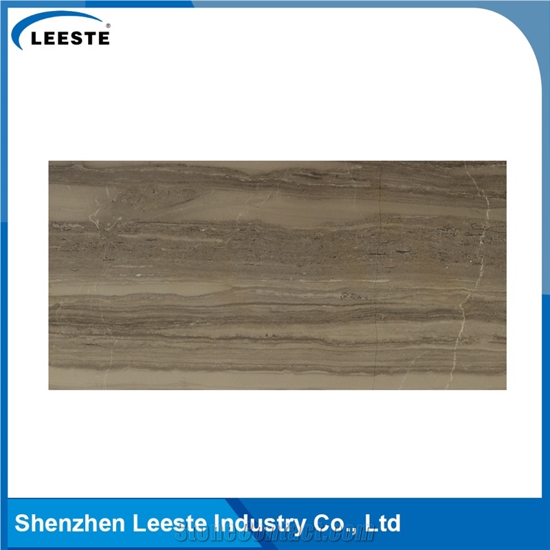 Athen Grey Wooden Polished Marble Tiles for Floor and Wall