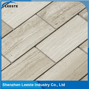 Brick 2"X4" Pattern Royal White Oak Marble Mosaic Tiles