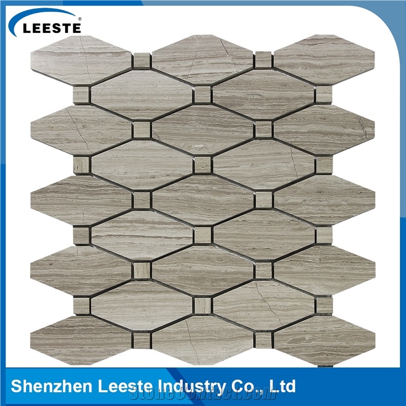 Chinese Supplier Long Octagon White Oak Marble for Floor Wall Tile