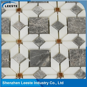 Classical Mix Color Honed Finished Stone Mosaic Tile