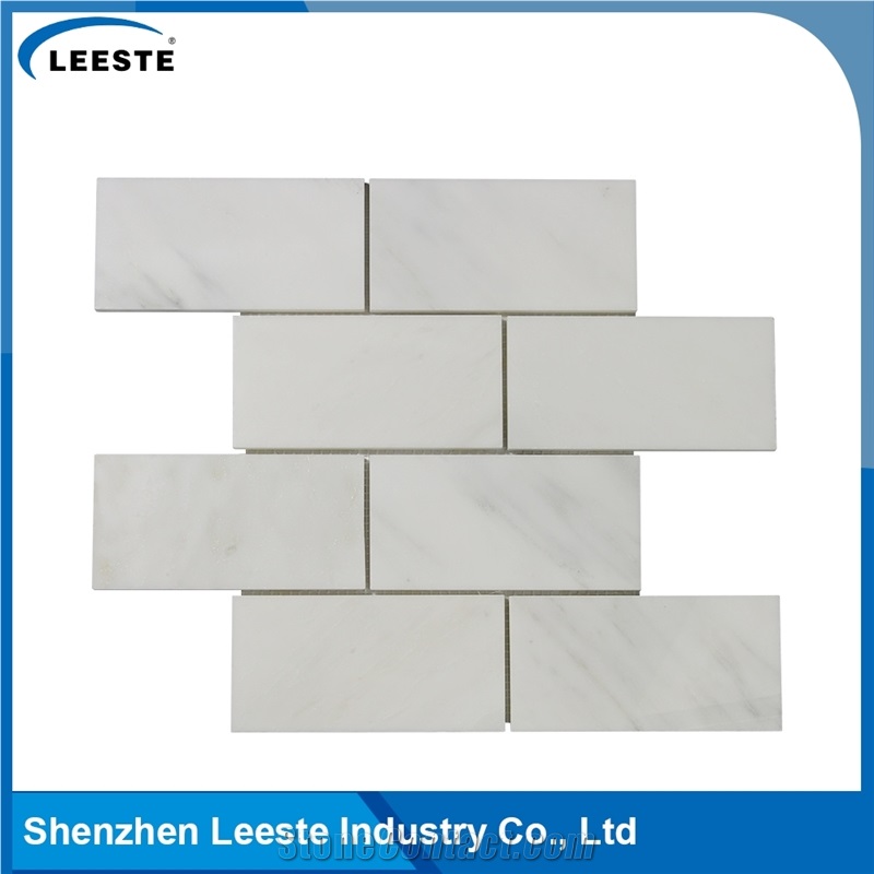 Danby White Marble Brick 3x6 Marble Mosaic Tiles