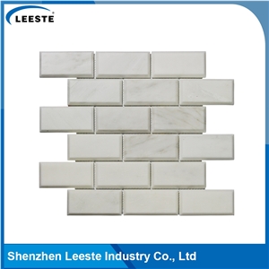 Danby White Marble Brick&Bevel 2x4 Marble Mosaic Tiles