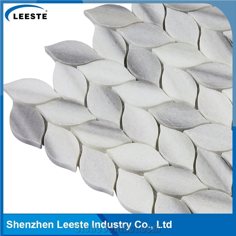 Factory Price 12 Honed Marble Mosaic Leaf Arts
