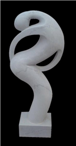 Abstract Carving Handmade Sculpture Animal Indoor Marble