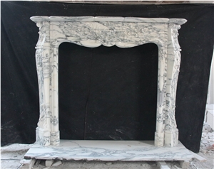 Arabescato Marble Fireplace Mantel Surround