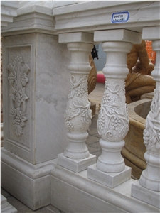 Balustrades Marble Stone Sculpture Handcarved Mantel Indoor Outdoor