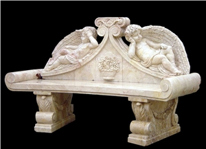 Beige Limestone Handcarved Benches,Beige Limestone Tables