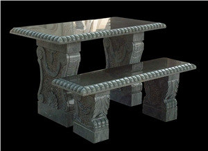 Beige Limestone Handcarved Benches,Beige Limestone Tables