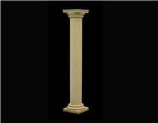 Beige Marble Handcarved Building Column, Western Style Pillars